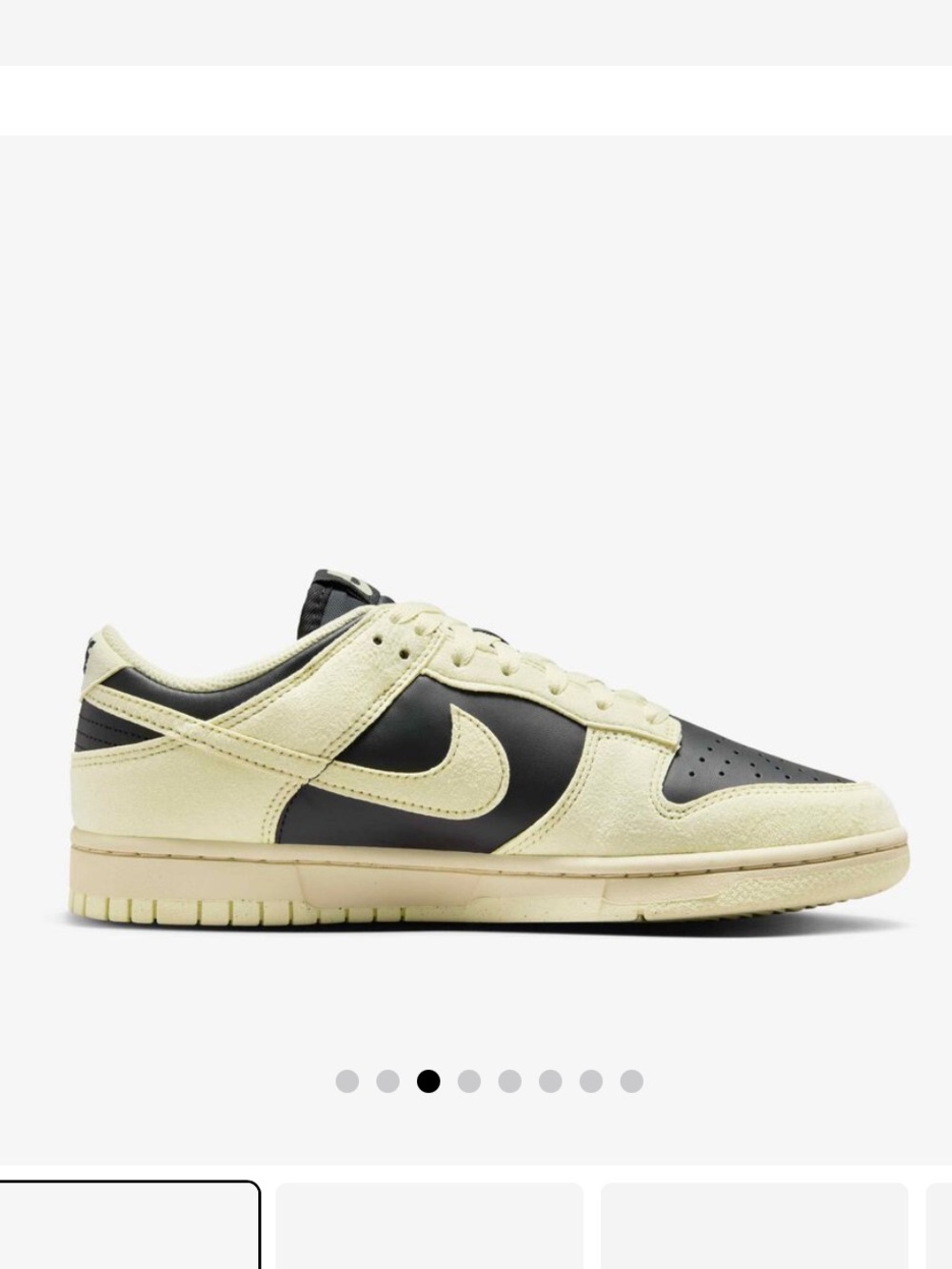 NIKE DUNK NEX NATURE Low-Top Sneaker in “COCONUT MILK BLACK”